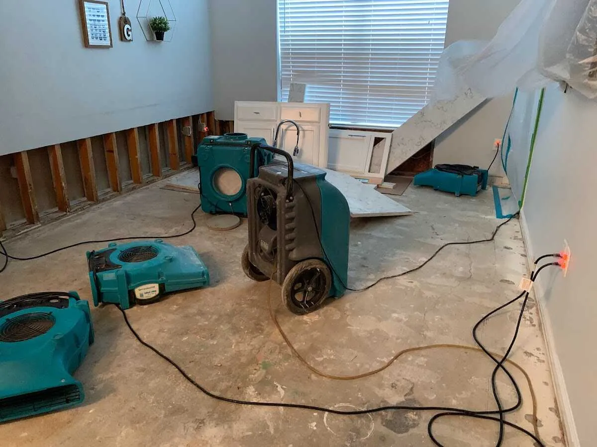 Dehumidifier in flood-cut room for Water Extraction & Removal in Lynchburg